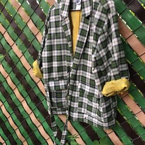 Green Plaid Punk Medusa Blazer